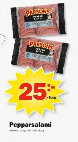 Pekås PARSONS Pepparsalami erbjuda
