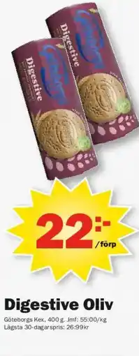 Pekås GÖTEBORGS Digestive oliv erbjuda