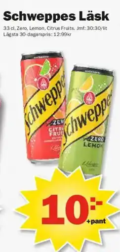 Pekås SCHWEPPES Läsk erbjuda