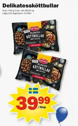 Pekås SCAN Delikatessköttbullar erbjuda