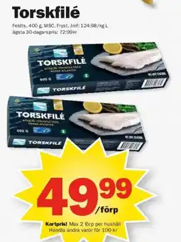Pekås FELDTS Torskfilé erbjuda