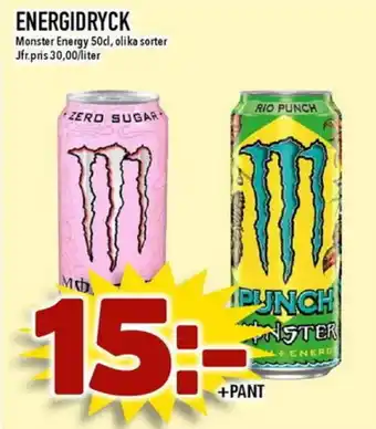 Nya Pulsen MONSTER Energidryck erbjuda