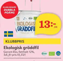 Östenssons GARANT Ekologisk gräddfil erbjuda