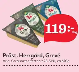 ARLA Präst, herrgård, grevé