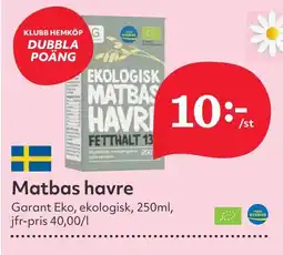Östenssons GARANT Matbas havre erbjuda