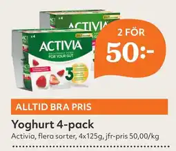 Östenssons ACTIVIA Yoghurt 4-pack erbjuda