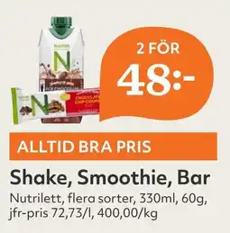 Östenssons NUTRILETT Shake, smoothie, bar erbjuda