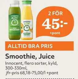 Östenssons INNOCENT Smoothie, juice erbjuda