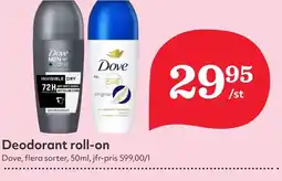 Östenssons DOVE Deodorant roll-on erbjuda