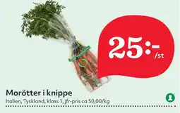 Östenssons Morötter i knippe erbjuda