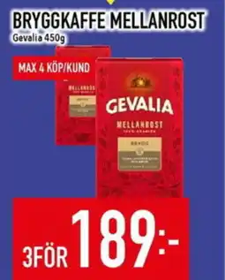 Matdax GEVALIA Bryggkaffe mellanrost erbjuda