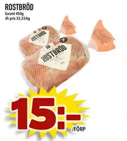 Din Mat GARANT Rostbröd erbjuda