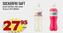 Din Mat ZEROH! Sockerfri saft erbjuda