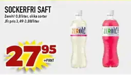 Matdax ZEROH! Sockerfri saft erbjuda
