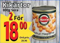 Supergrossen SERA Kikärtor erbjuda
