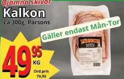 Supergrossen PARSONS Kalkon erbjuda