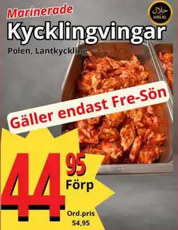 Supergrossen LANTKYCKLING Kycklingvingar erbjuda