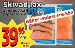 Supergrossen Skivad lax erbjuda
