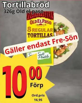 Supergrossen Tortillabröd erbjuda
