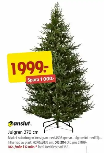Jula Julgran 270 cm erbjuda
