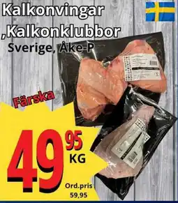 Supergrossen Kalkonvingar „Kalkonklubbor erbjuda