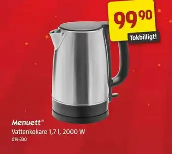 Jula Vattenkokare 1,7 l erbjuda