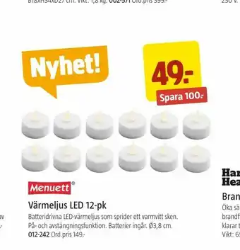 Jula Värmeljus LED 12-pk erbjuda