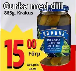 Supergrossen KRAKUS Gurka med dill erbjuda