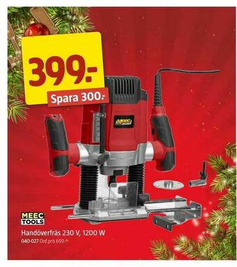 Handöverfräs 230 V, 1200 W
