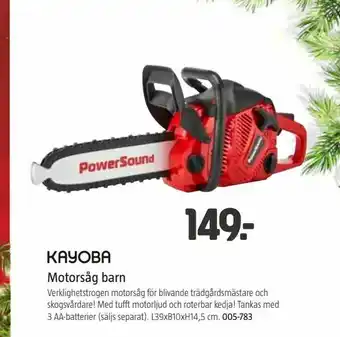 Jula Motorsåg barn erbjuda