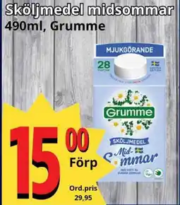 Supergrossen GRUMME Sköljmedel midsommar erbjuda