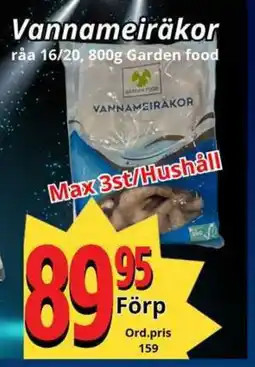 Supergrossen GARDEN FOOD Vannameiräkor erbjuda