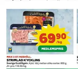 Coop GUDFÅGELN Strimlad kyckling erbjuda