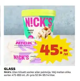 Coop NICK'S Glass erbjuda
