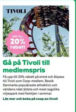 Coop Gå på tivoli till medlemspris erbjuda