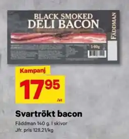 City Gross FADDMAN Svartrökt bacon erbjuda