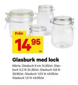 City Gross Glasburk med lock erbjuda