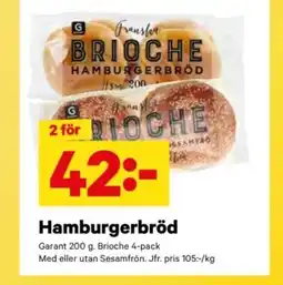 City Gross GARANT Hamburgerbröd erbjuda