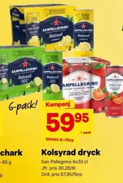 City Gross SAN PELLEGRINO Kolsyrad dryck erbjuda