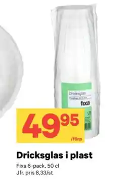 City Gross FIXA Dricksglas i plast erbjuda