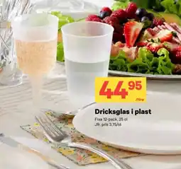 City Gross Dricksglas i plast erbjuda