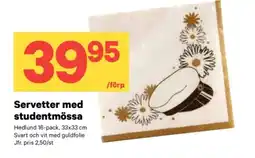 City Gross Servetter med studentmössa erbjuda