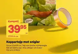 City Gross Koppartejp mot sniglar erbjuda