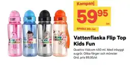City Gross Vattenflaska flip top kids fun erbjuda