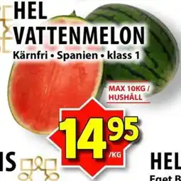 Matvärlden Tensta Hel vattenmelon erbjuda