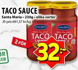 Matvärlden Tensta SANTA MARIA Taco sauce erbjuda