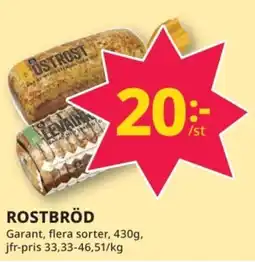 Tempo GARANT Rostbröd erbjuda
