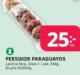 Tempo Persikor paraguayos erbjuda