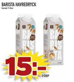 Supergrossen GARANT Barista havredryck erbjuda