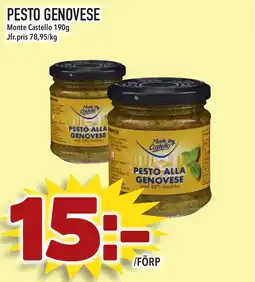 Supergrossen MONTE CASTELLO Pesto genovese erbjuda